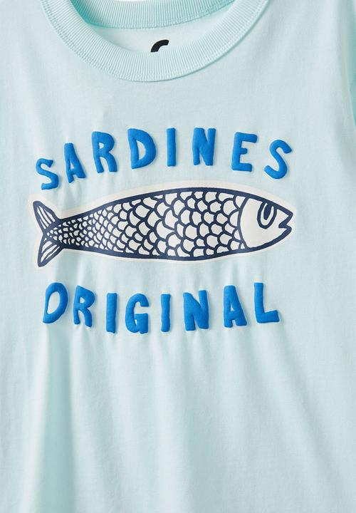 Cotton On - Jonny short sleeve graphic print tee - ice mint/sardines original