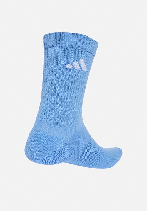 adidas Performance -  Cushioned Crew Socks 6 Pairs -Blues/Green/Ruby