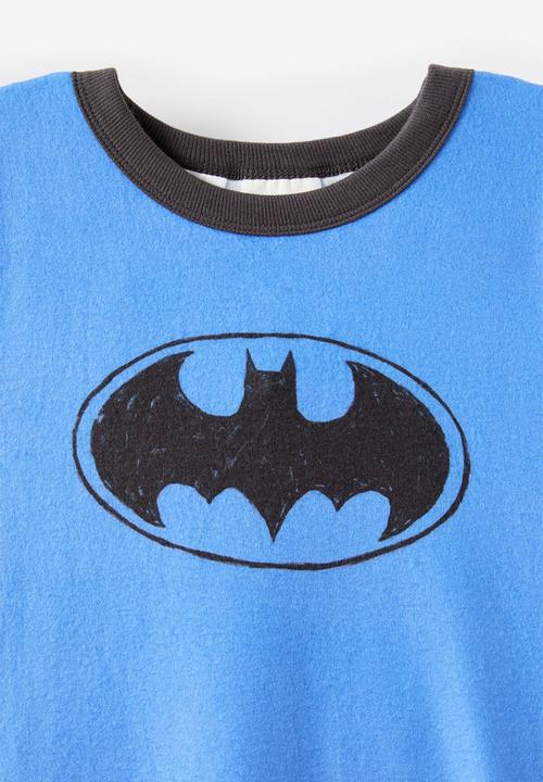Cotton On - Damon short sleeve pyjama set license - lcn wb deep sea blue/batman logo
