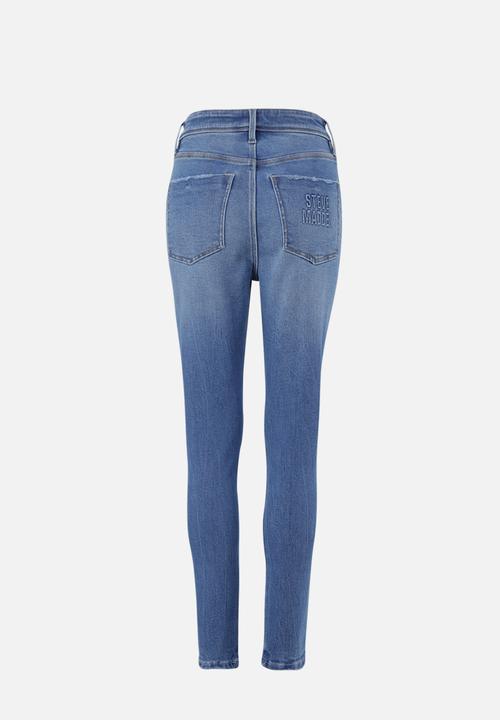 Steve Madden - Zoe Contour Curvy Mid Wash Skinny - Mid Blue