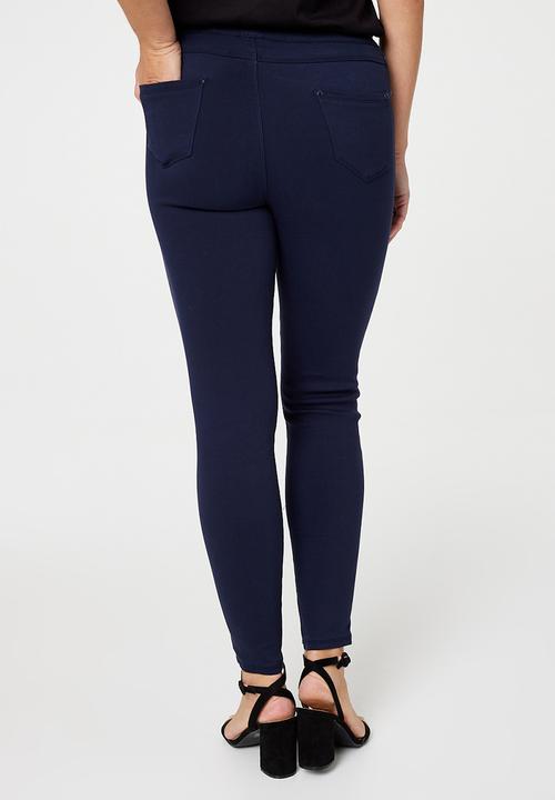 Stella Morgan - Pull-On Legging With Narrow Waistband - Navy