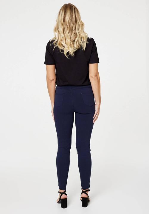 Stella Morgan - Pull-On Legging With Narrow Waistband - Navy