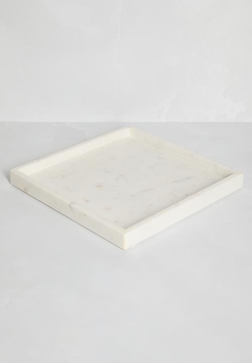 Sixth Floor - Rilo marble tray - White