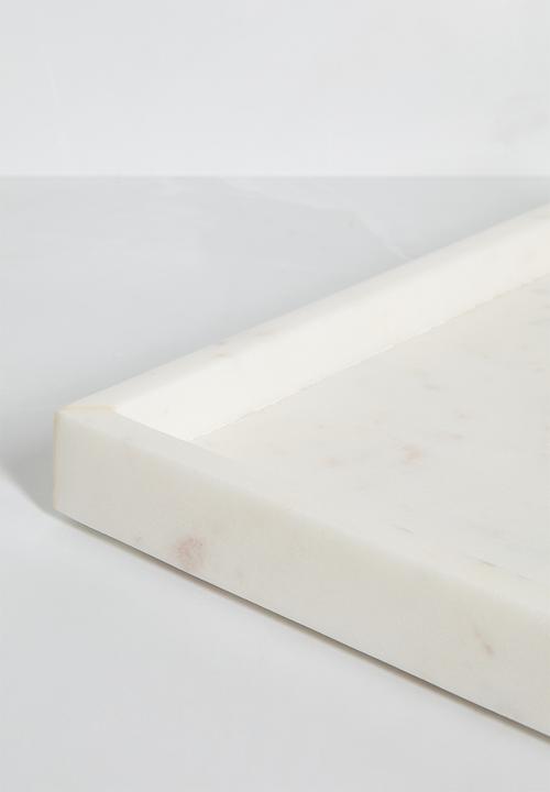 Sixth Floor - Rilo marble tray - White