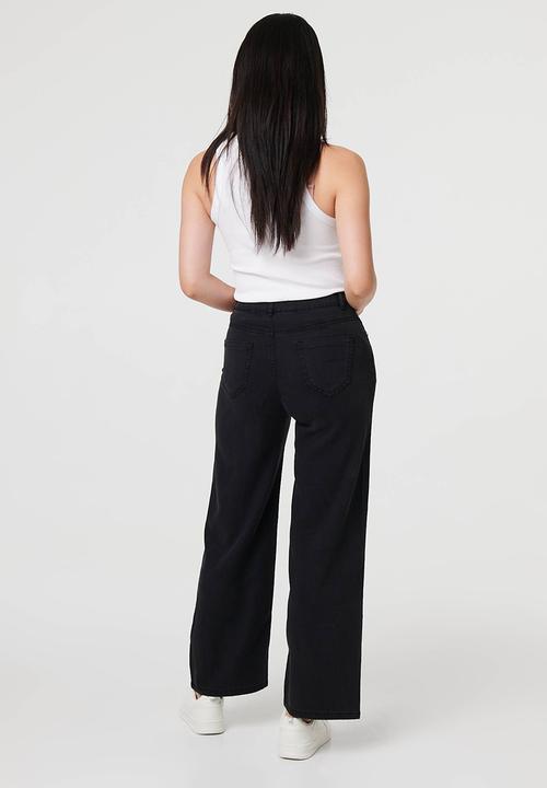 Stella Morgan - Lightweight High Waisted Wide Leg - Black