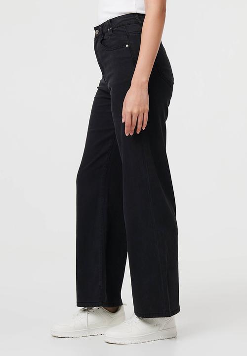 Stella Morgan - Lightweight High Waisted Wide Leg - Black