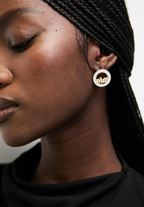 ERA by DJ Zinhle - Diva studs - white & gold