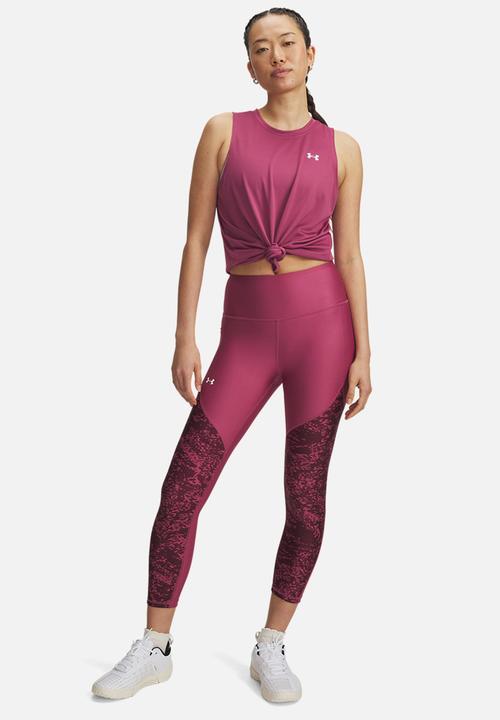 Under Armour - Tech Print Panel Ankle Leg - Burgundy