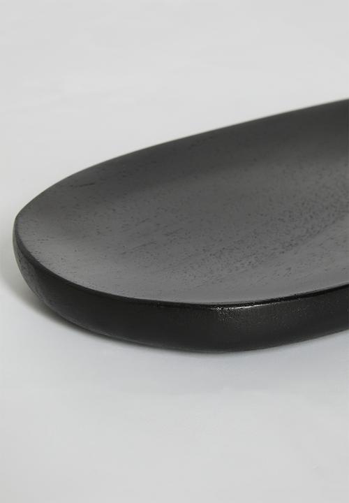 Sixth Floor - Oblong wooden platter - Black