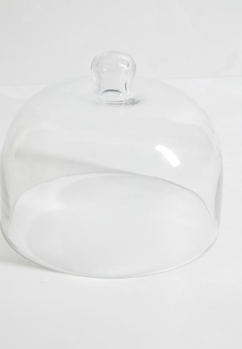Sixth Floor - Sig marble cake stand with glass dome - Grey