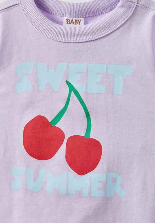 Cotton On - Bobbi short sleeve graphic tee -  vintage lilac/sweet summer