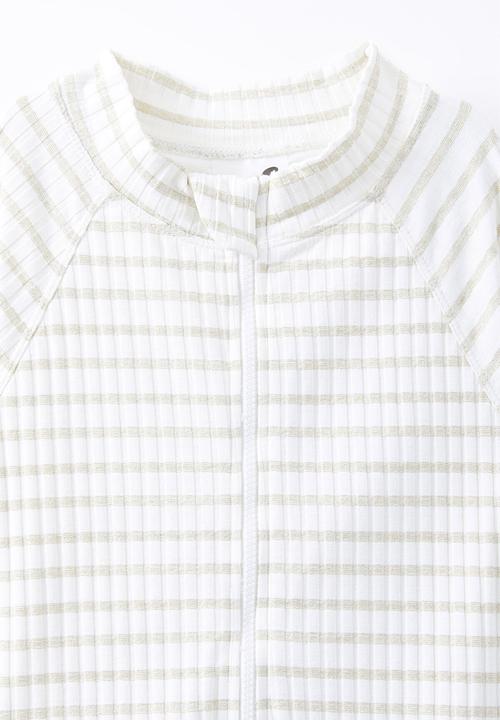 Cotton On - Lydia one piece - dark vanilla/shimmer stripe