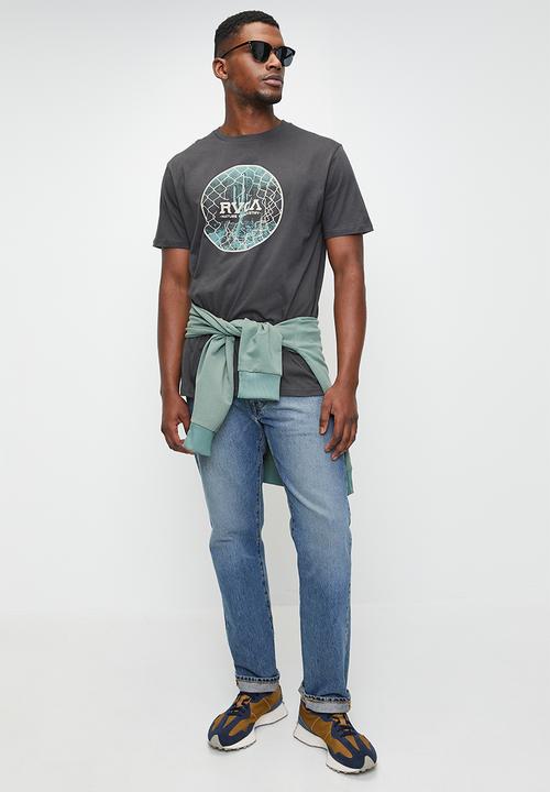 RVCA - Trespass Short Sleeve Red Stitch - Pirate Black