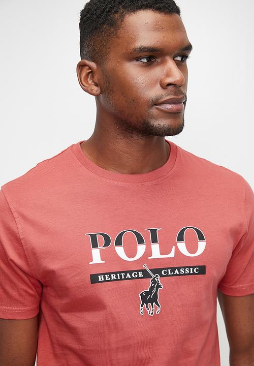 POLO - Emmett printed short sleeve T-shirt - dark pink