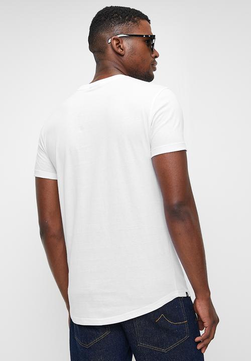 POLO - Clive pjc short sleeve melange tee - white		