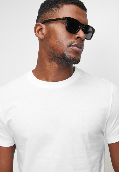 POLO - Clive pjc short sleeve melange tee - white		