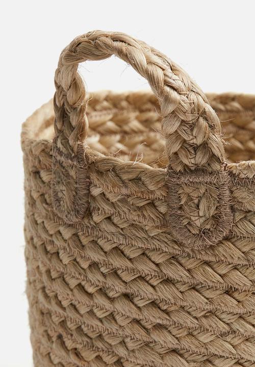H&M - Small jute wall storage basket - beige