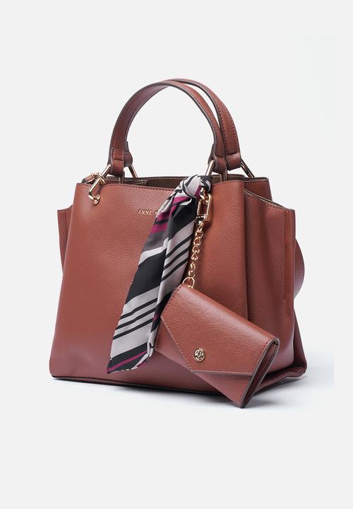 Anne Klein - Exclusive Alissa Satchel With Scarf Bag- Hazelnut