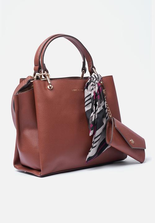 Anne Klein - Exclusive Alissa Satchel With Scarf Bag- Hazelnut