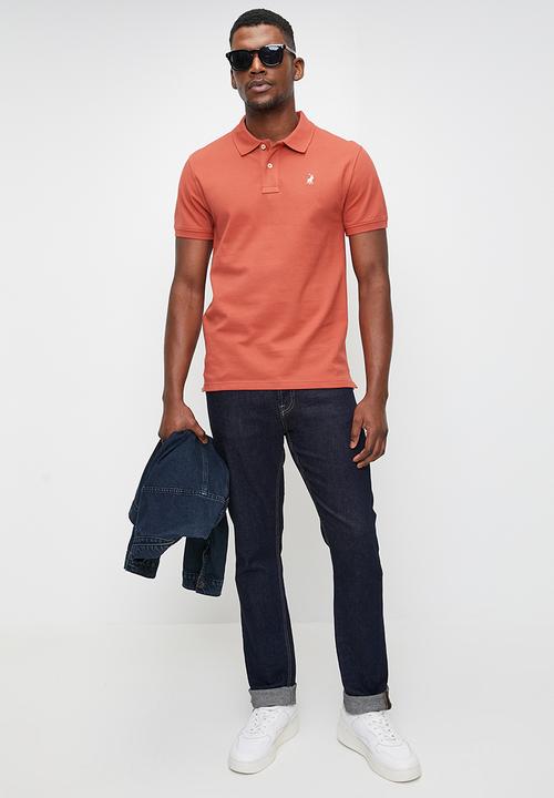 POLO - Carter essential pique short sleeve golfer - dark pink	