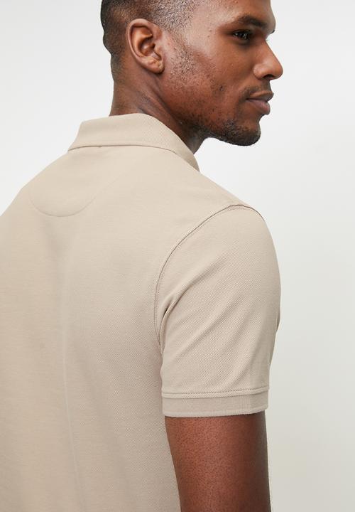 POLO - Carter essential pique short sleeve golfer - taupe	