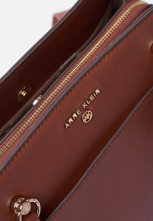 Anne Klein - Exclusive Silvia Triple Compartment Satchel Bag-Hazelnut