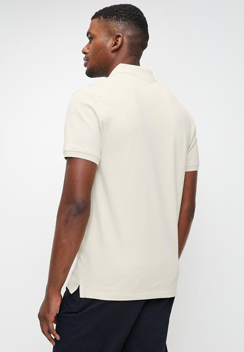 POLO - Carter essential pique short sleeve golfer - stone	