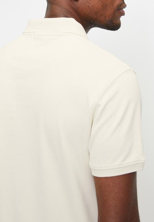 POLO - Carter essential pique short sleeve golfer - stone	