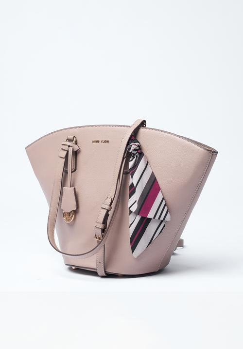 Anne Klein - Exclusive Ingrid Medium Tote With Scarf Bag-Truffle