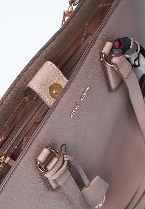 Anne Klein - Exclusive Ingrid Medium Tote With Scarf Bag-Truffle