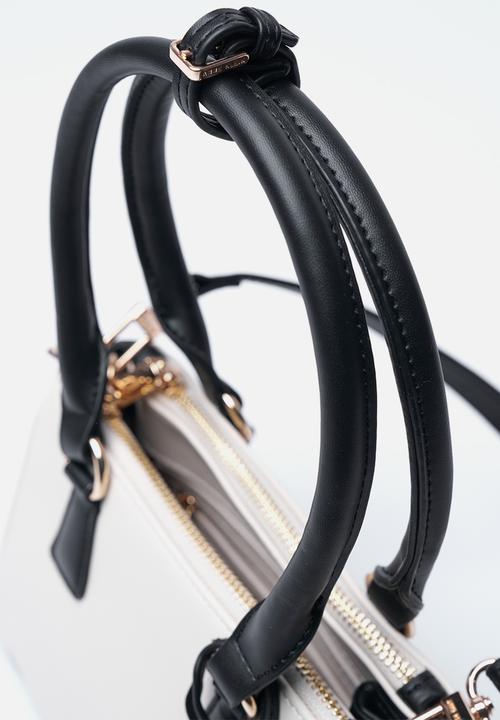 Anne Klein - Exclusive Satchel With Detachable Crossbody Strap Bag-Parchment/Black