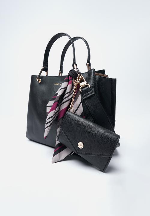 Anne Klein - Exclusive Alissa Satchel With Scarf Bag- Black