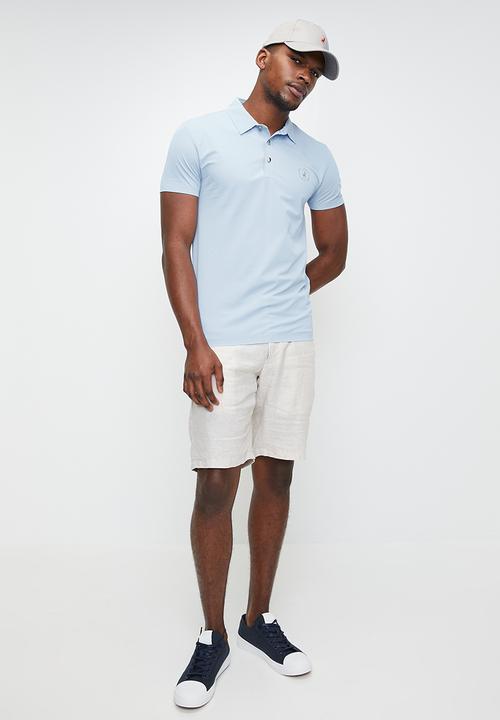POLO - Khaya sport short sleeve tech golfer - light blue	