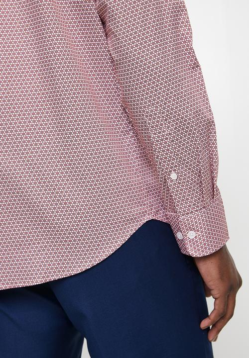 POLO - Douglas geometric printed shirt - red	