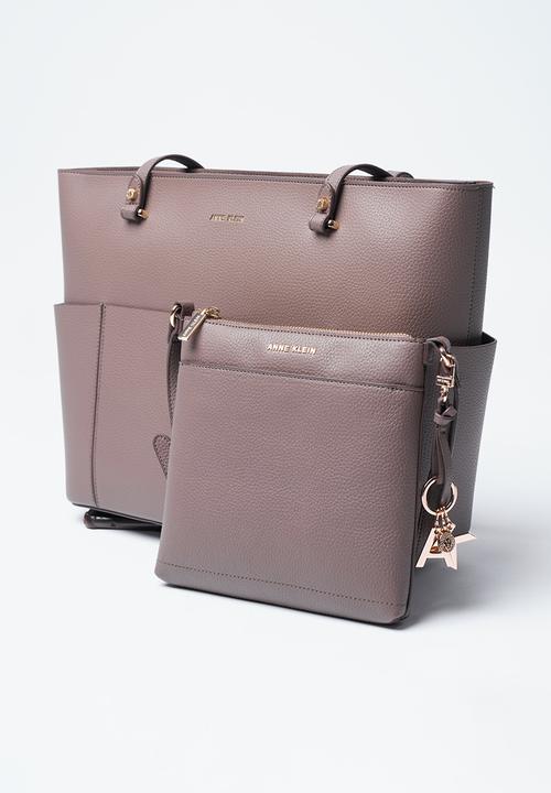 Anne Klein - Exclusive Madison-A 2 Piece Tote With Crossbody Bag-Mink