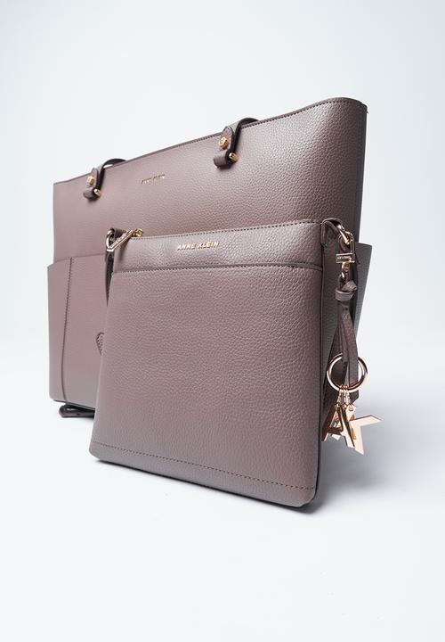 Anne Klein - Exclusive Madison-A 2 Piece Tote With Crossbody Bag-Mink