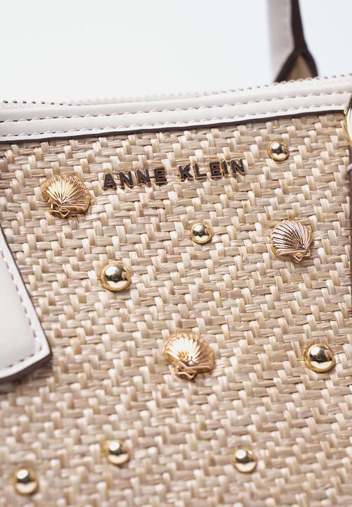 Anne Klein - Detachable strap satchel bag- Natural