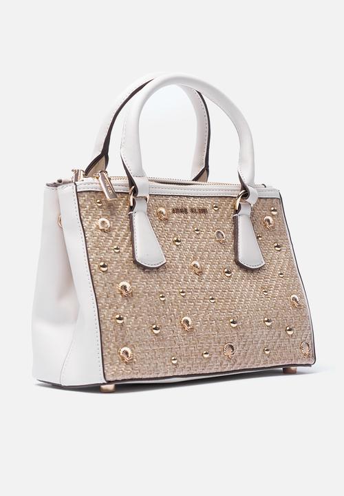 Anne Klein - Detachable strap satchel bag- Natural