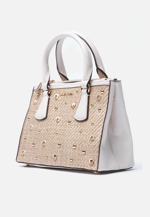 Anne Klein - Detachable strap satchel bag- Natural