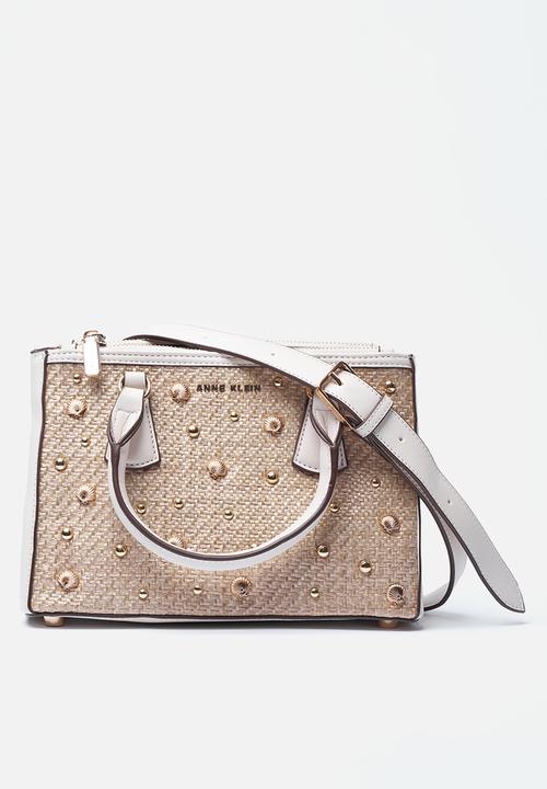 Anne Klein - Detachable strap satchel bag- Natural