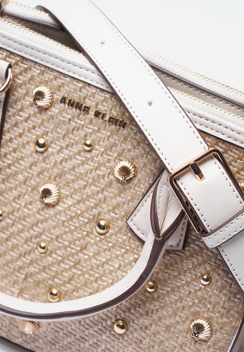 Anne Klein - Detachable strap satchel bag- Natural