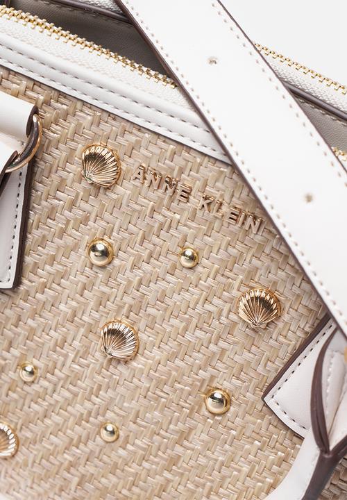 Anne Klein - Detachable strap satchel bag- Natural