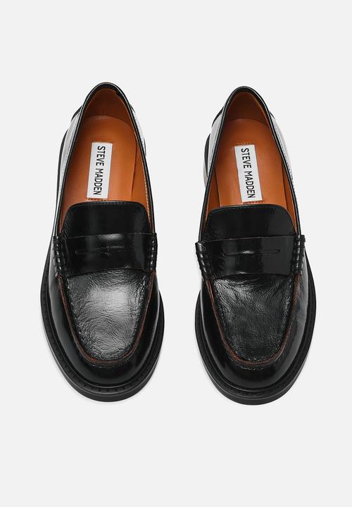 Steve Madden - Adison loafer  - black leat