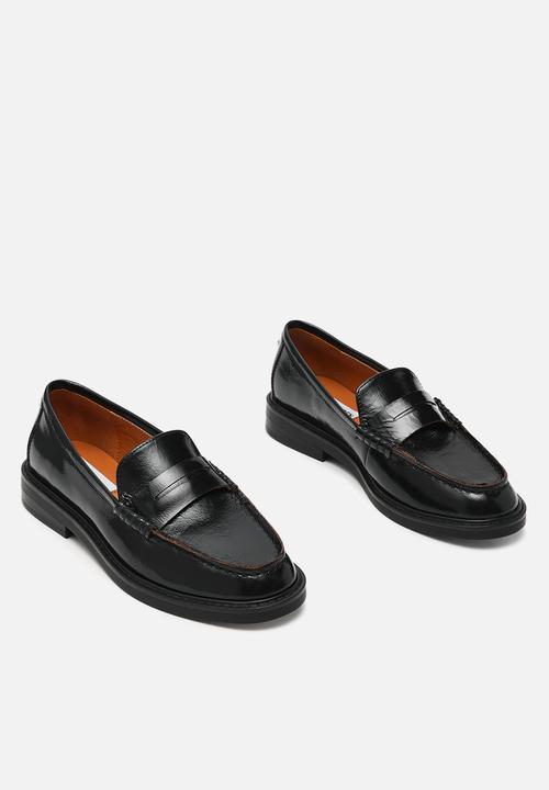 Steve Madden - Adison loafer  - black leat