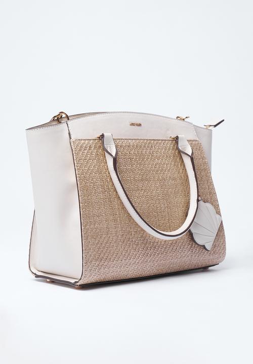 Anne Klein - Exclusive Rounded  Satchel With Detachable Strap Bag-Natural/Parchment
