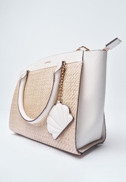 Anne Klein - Exclusive Rounded  Satchel With Detachable Strap Bag-Natural/Parchment