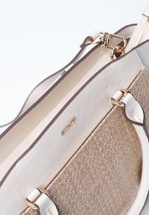 Anne Klein - Exclusive Rounded  Satchel With Detachable Strap Bag-Natural/Parchment