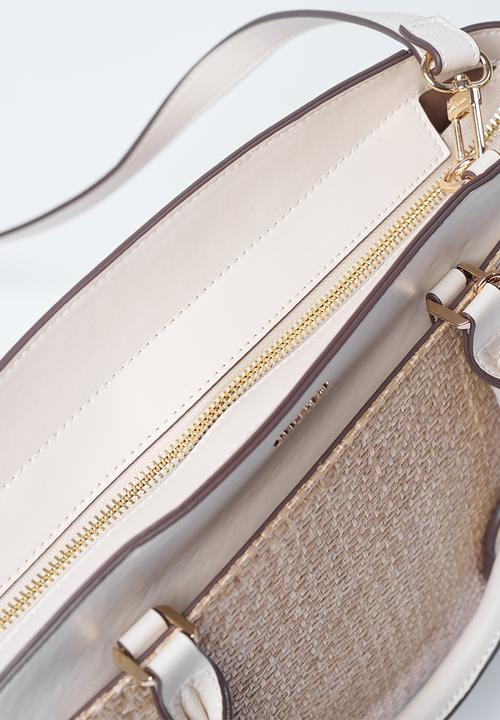 Anne Klein - Exclusive Rounded  Satchel With Detachable Strap Bag-Natural/Parchment