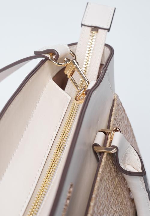 Anne Klein - Exclusive Rounded  Satchel With Detachable Strap Bag-Natural/Parchment