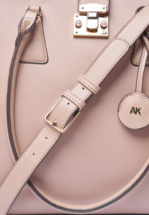 Anne Klein - Exclusive Tote With Laptop Case & Detachable Crossbody Strap Bag-Blush